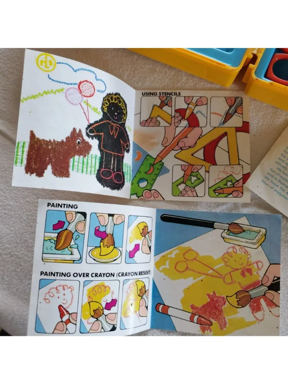 Fisher Price Vintage 1972 School Days Desk And 1980 Art Case Set
